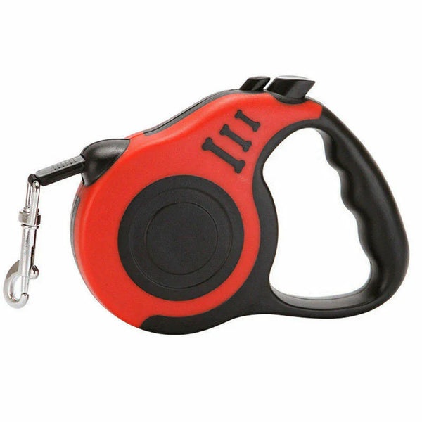 Flexible retractable dog leash for small and medium-sized pets-red