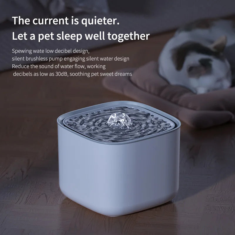 3L Cat Water Fountain – Quiet, Filtered & Auto Recirculating