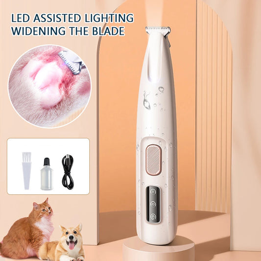 Portable Dog Paw Trimmer – LED, Cordless & Rechargeable