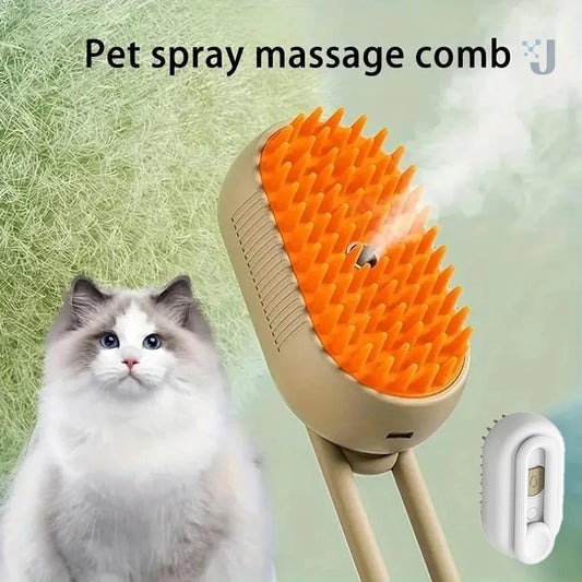 Steamy Pet Brush – 3-in-1 Grooming, Shedding & Massage