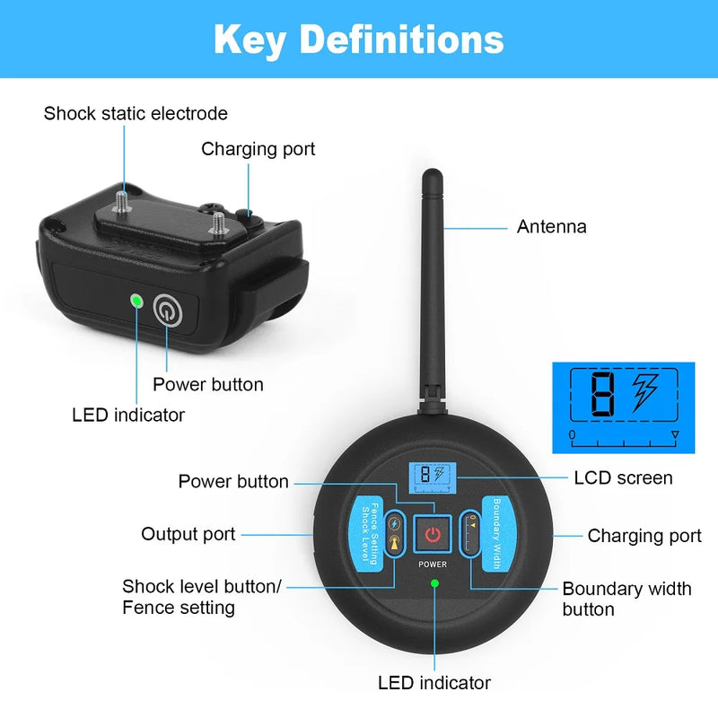 200m Dog Wireless Fence – Waterproof & Rechargeable