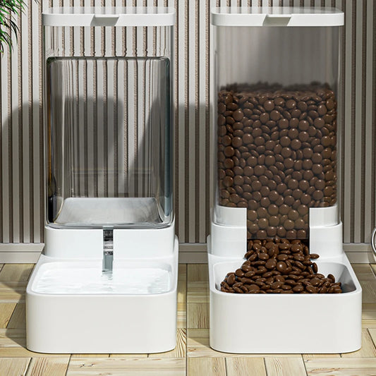 Non-electric gravity pet feeder & water dispenser for cats & dogs-11