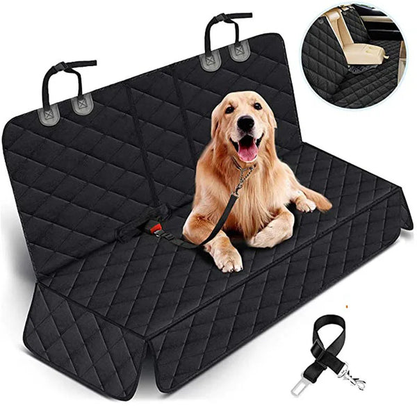 Waterproof car dog seat cover with nonslip backing for SUVs & trucks