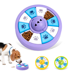 Puzzle-style slow feeder bowl for dogs and cats, non-slip base